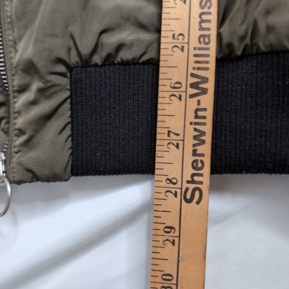 Garage Olive Green Bomber Jacket, Size S - Picture 8 of 8